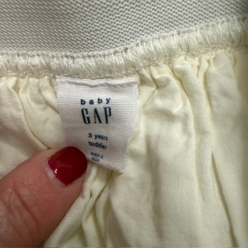 Toddler Girl Gap Cream 3T 3 Years Silver Metallic Dot Tulle Skirt -See notes